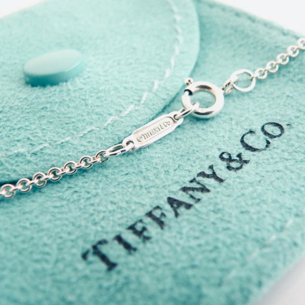 Authenticated Tiffany & Co 1837 Double Cross Necklace Sterling Silver Rare 18” - Picture 6 of 8